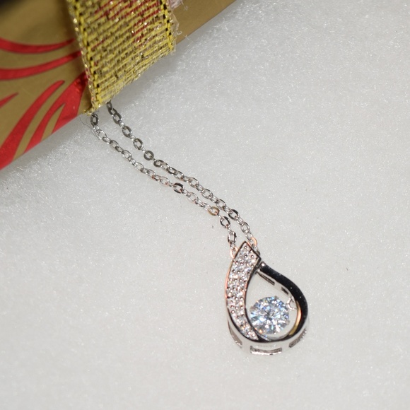 Jewelry - White Gold Plated 925 Silver Dancing Pendant